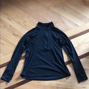 Under Armour black long sleeve athletic shirt.